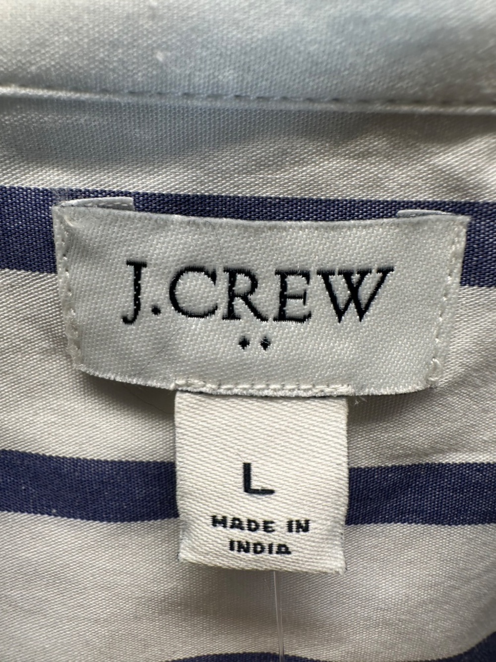 NEW J. Crew Factory Classic Bold Stripe Shirt Women's L Business Nautical 2024 - Picture 3 of 16